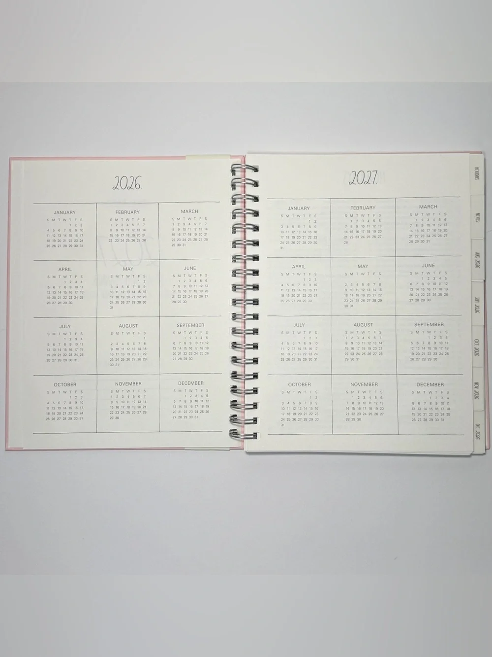 Rae Dunn 2026-2027 Large Size 17-month Planner MAKE IT HAPPEN (White/Pink)
